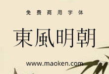东风明朝体:一款古典而优雅的宋体字型可免费商用-字帅网