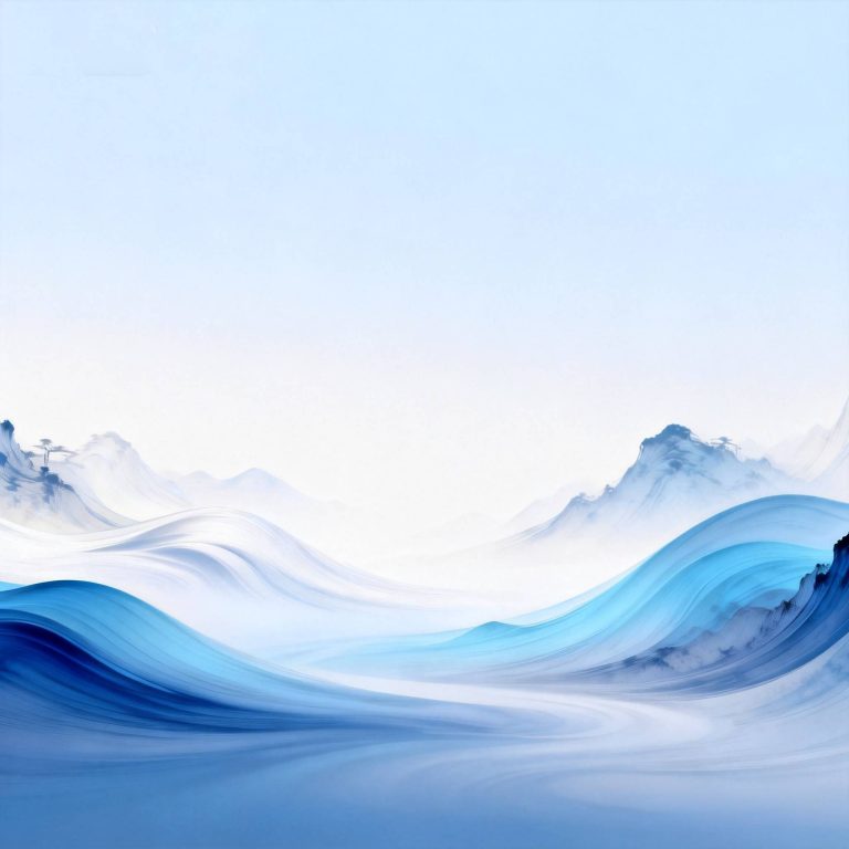 蓝白渐变流体水墨科技背景图素材
