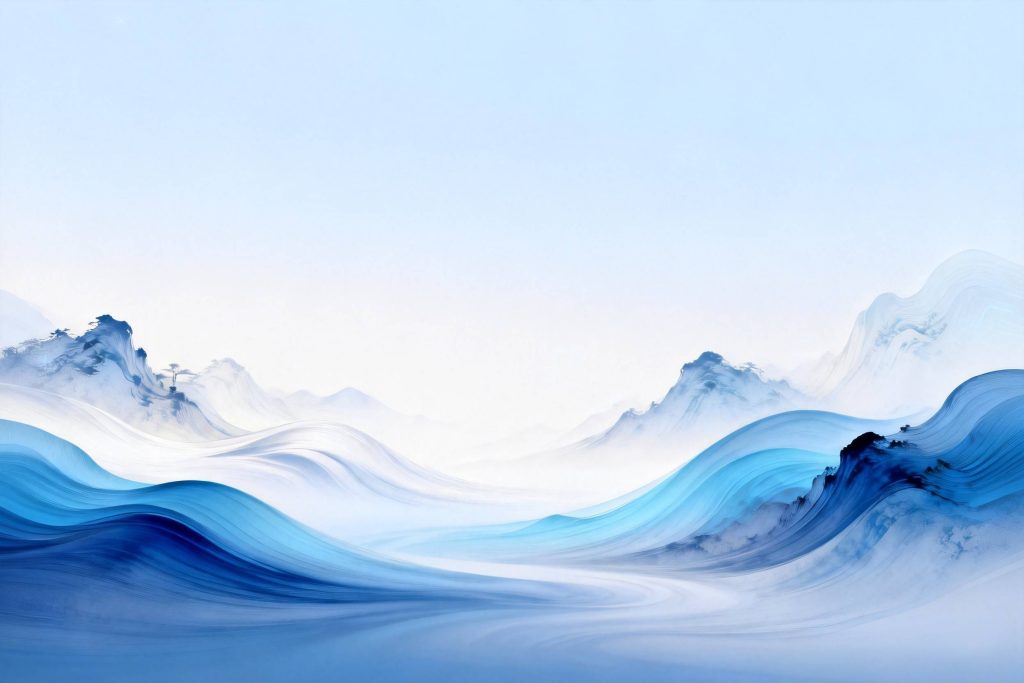 蓝白渐变流体水墨科技背景图素材