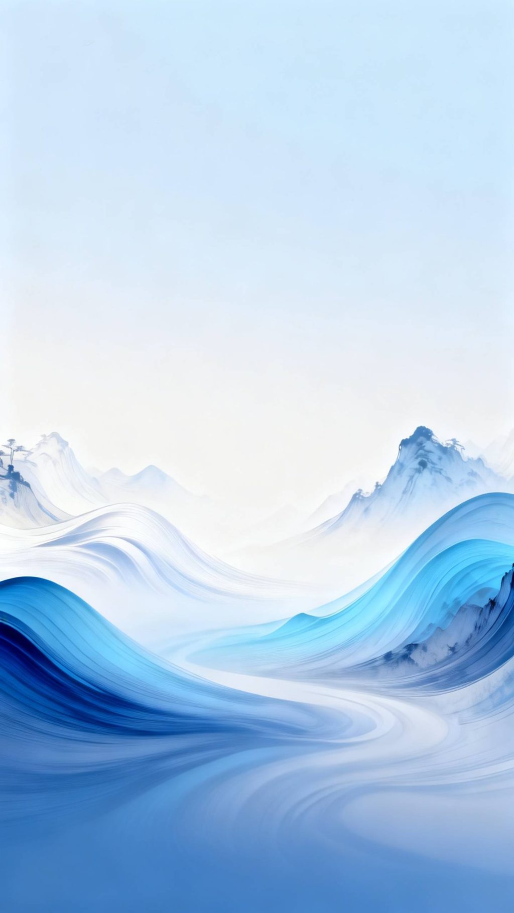 蓝白渐变流体水墨科技背景图素材