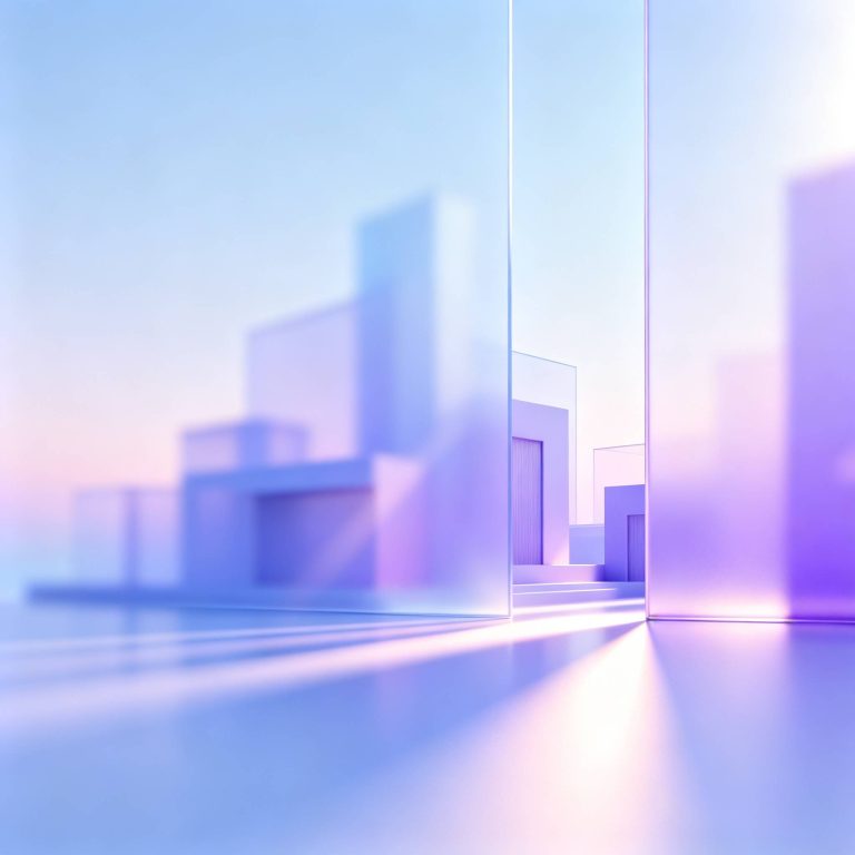 虚化建筑极简空灵渐变梦幻光影高清视觉背景