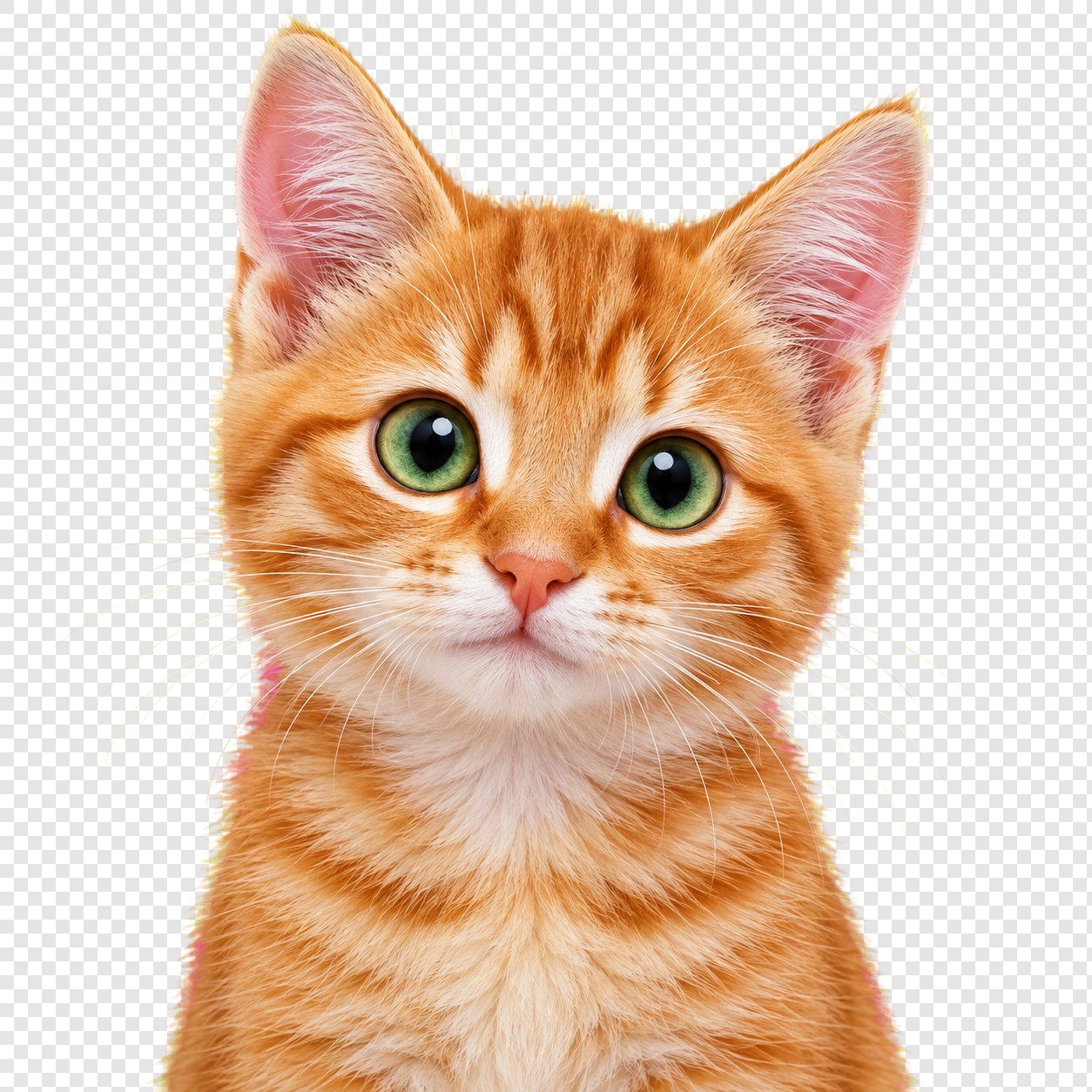 写实橙色猫咪头像素材