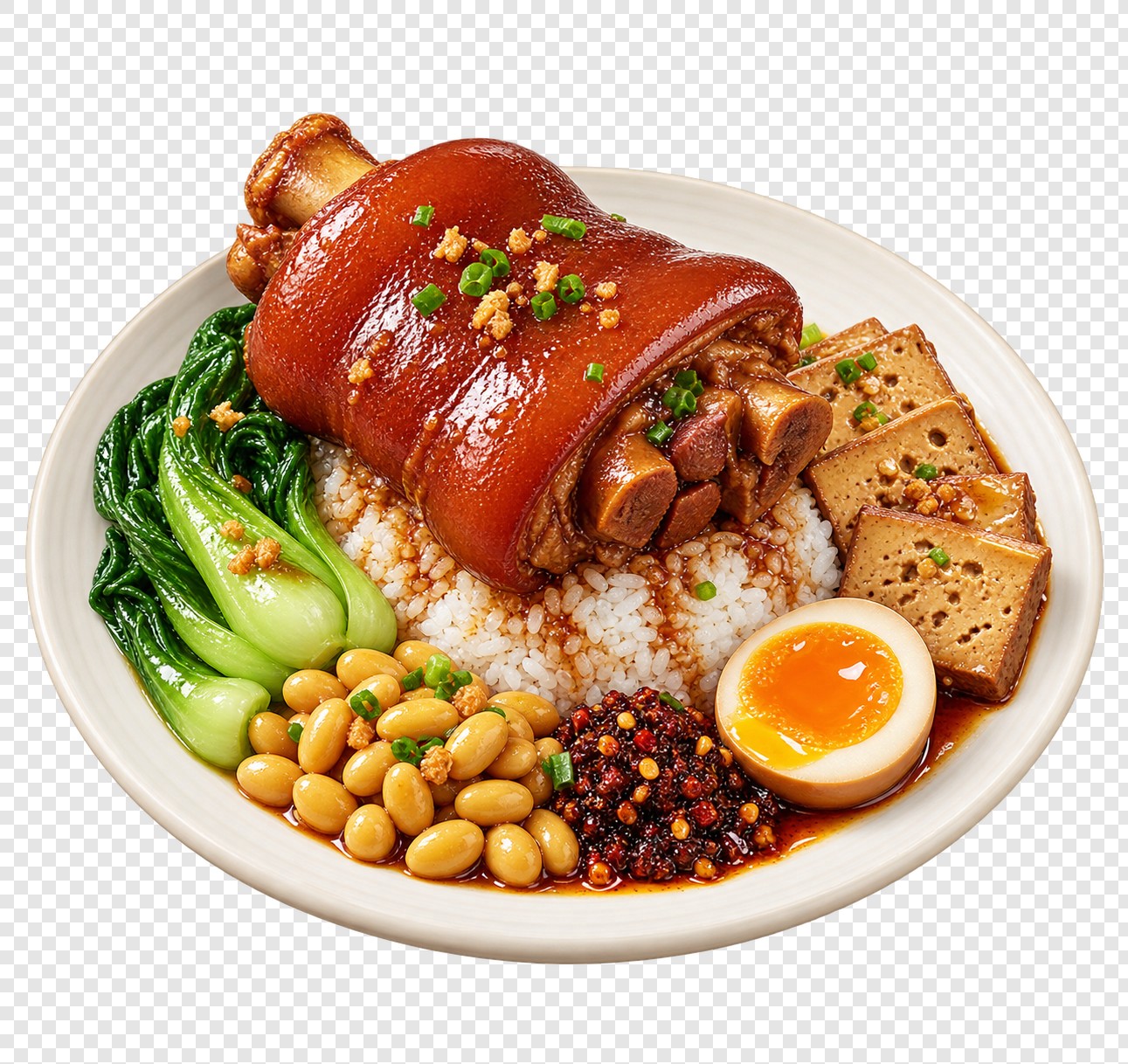 卤猪脚丰盛套餐美食素材