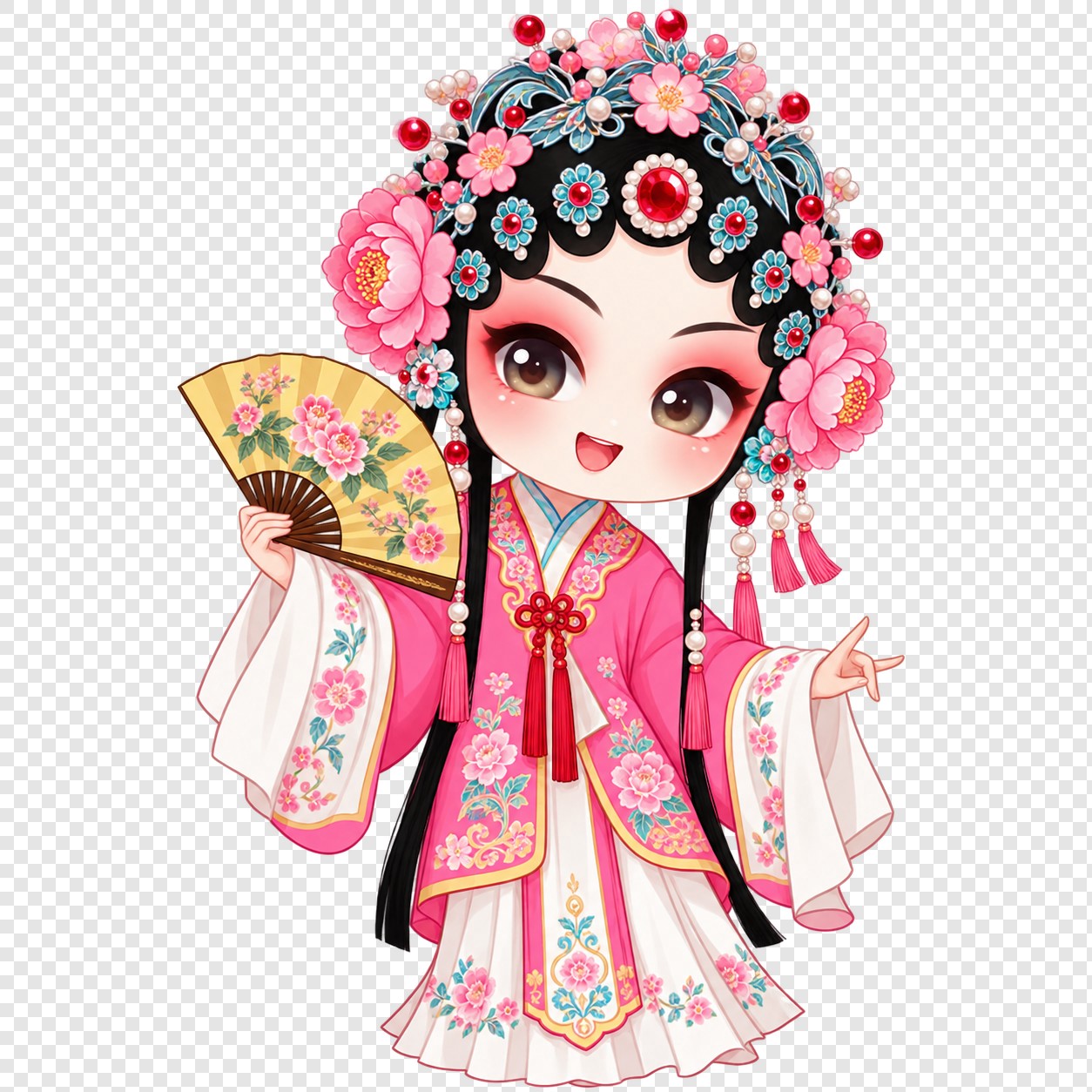 国风粉衣戏曲旦角