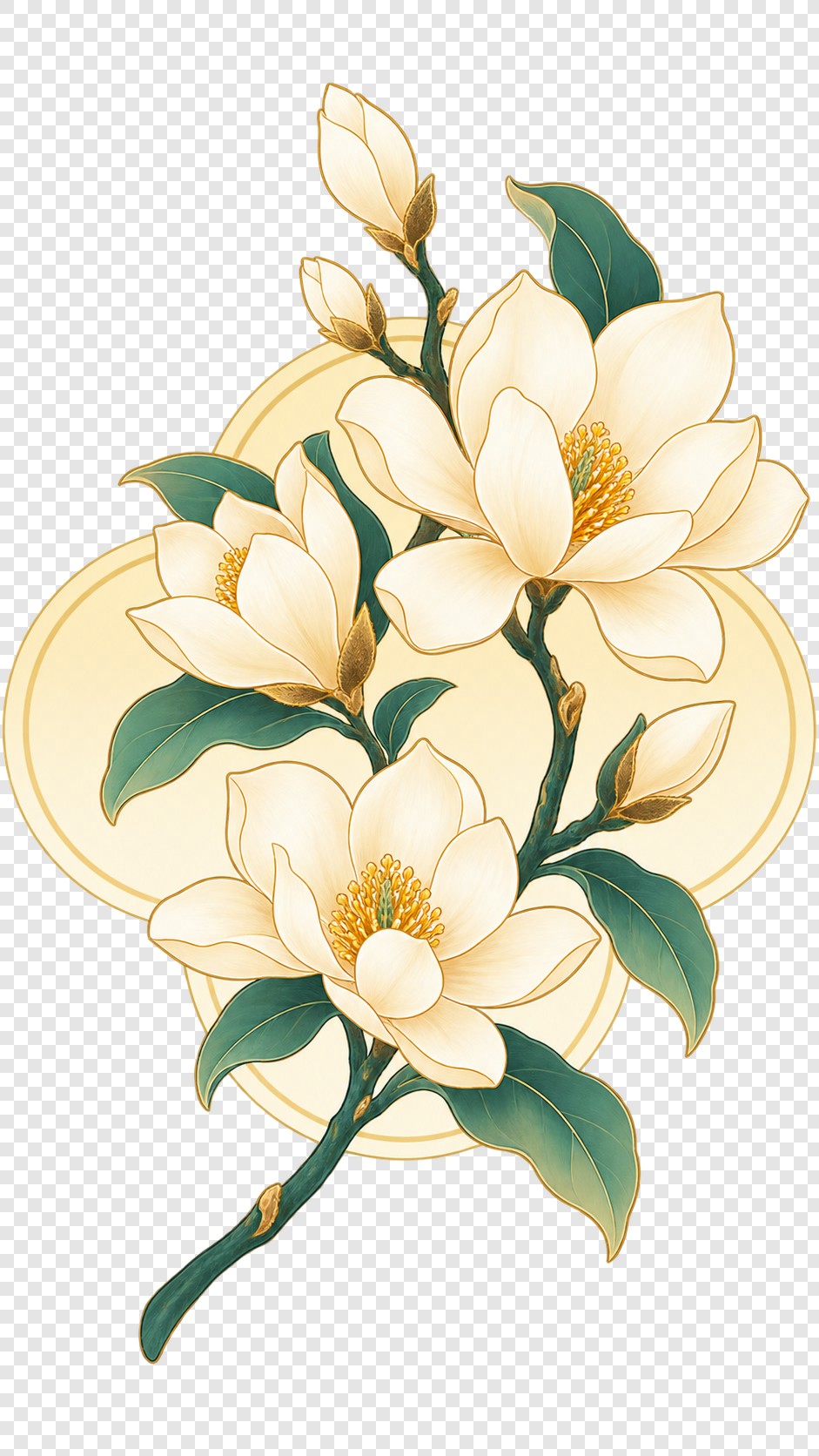 如意玉兰花饰