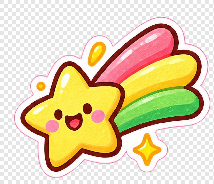 彩虹流星贴纸