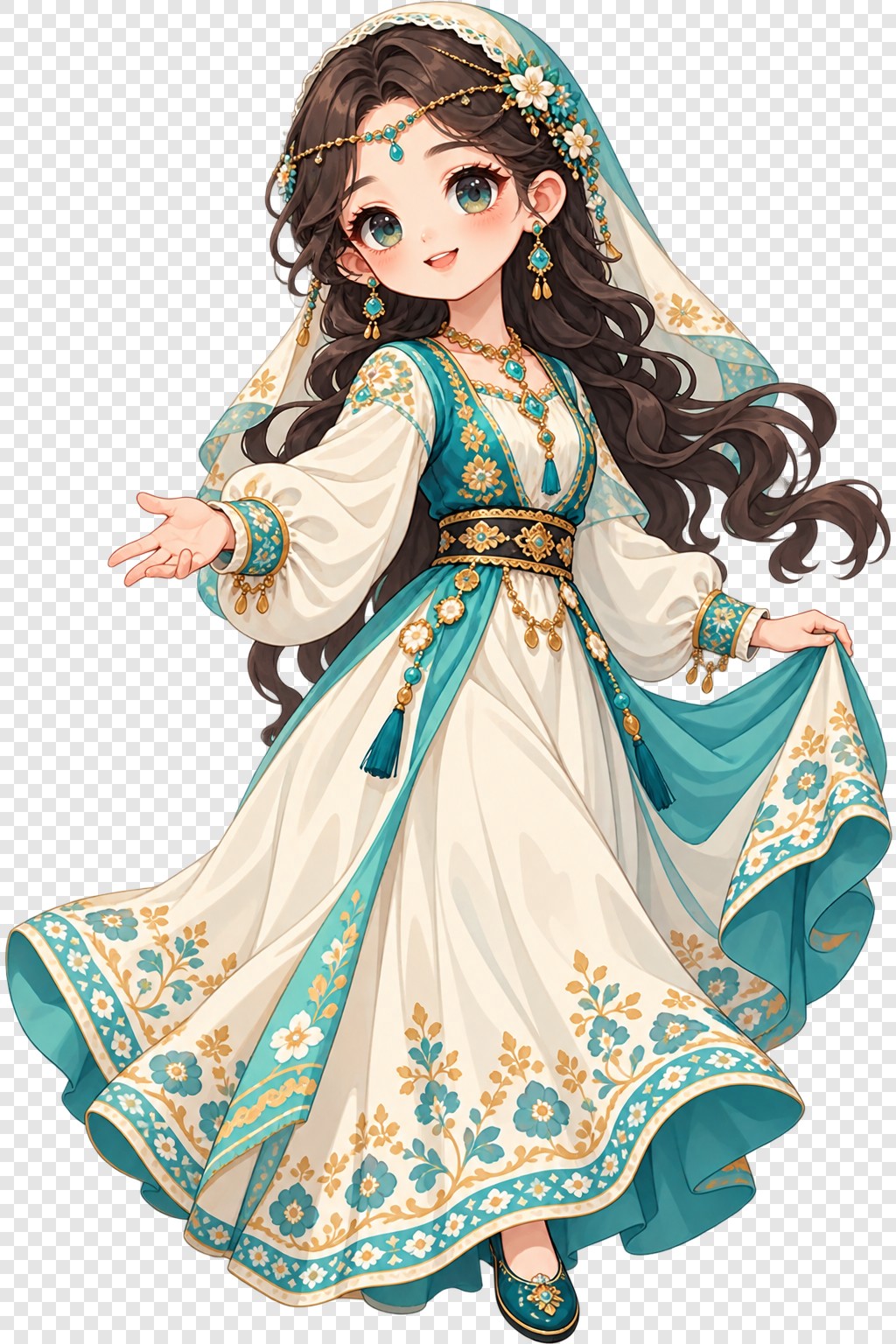 彩裙民族舞者