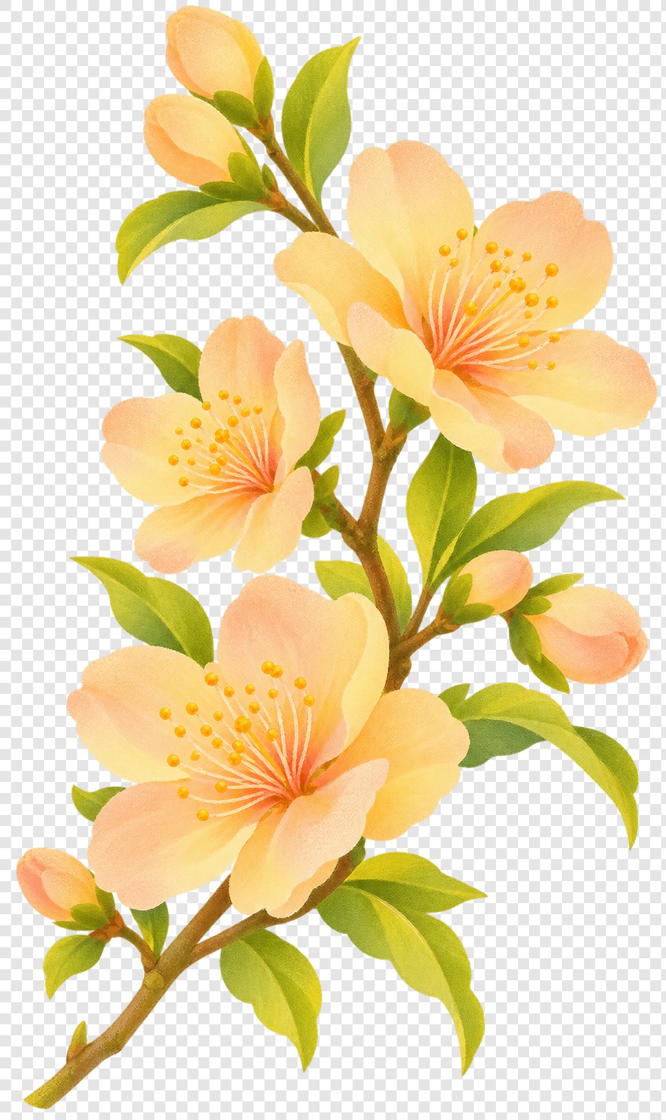 春日桃花枝
