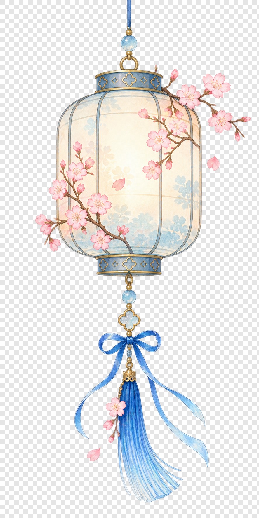 春樱蓝穗灯笼