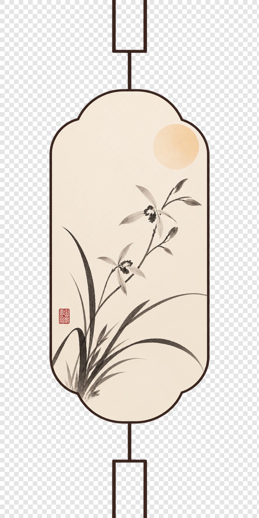 月影兰香挂屏
