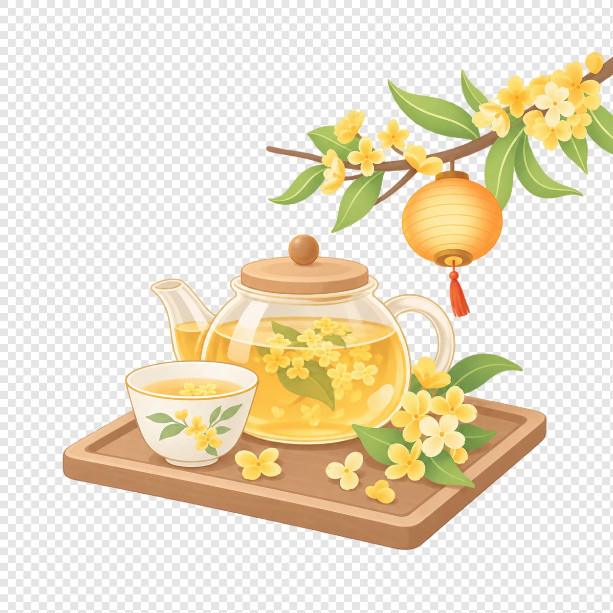 桂花茶灯茶具