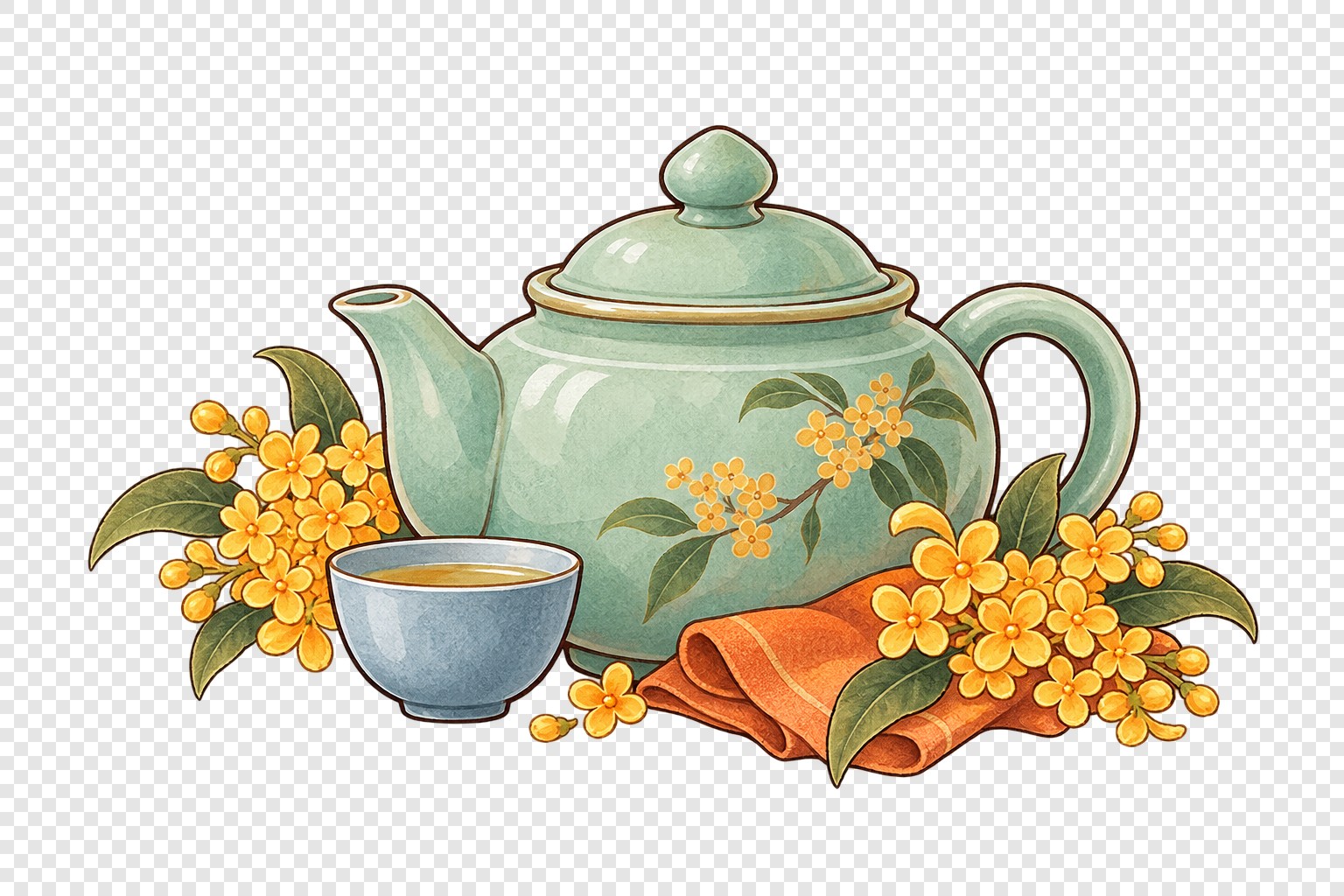 桂香青瓷茶具