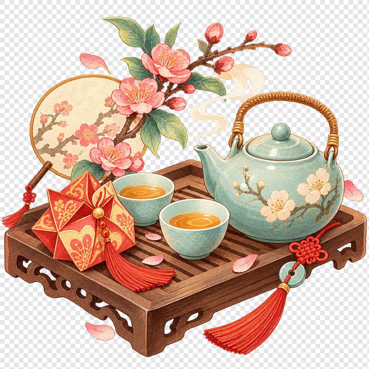 梅香茶韵迎春