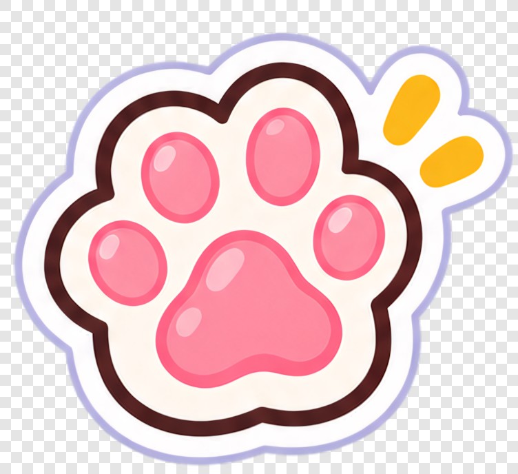 猫爪贴纸