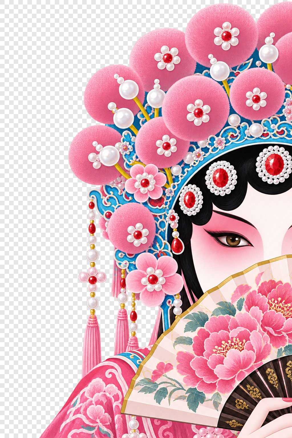 花冠戏曲旦角头像