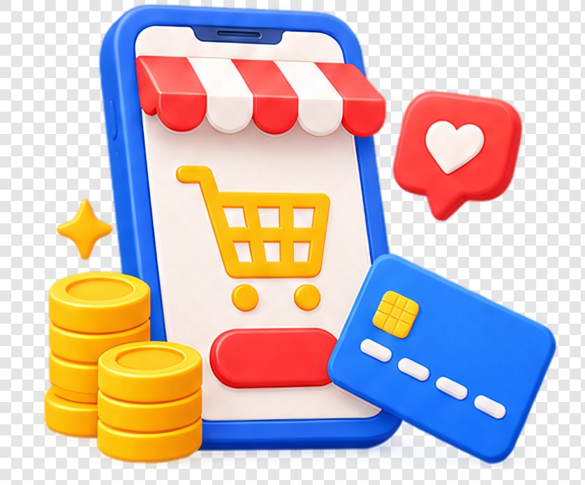 手机购物金币信用卡贴纸