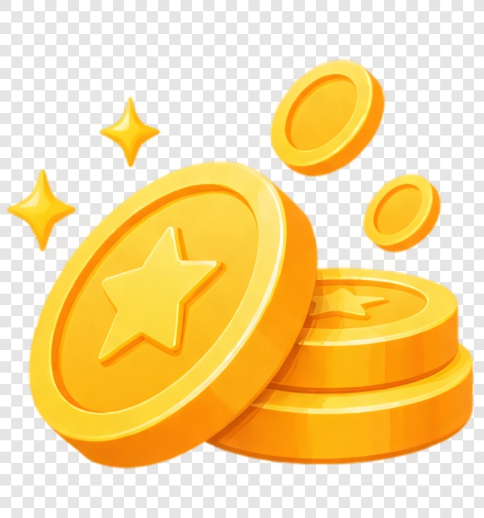 金币星星堆叠贴纸